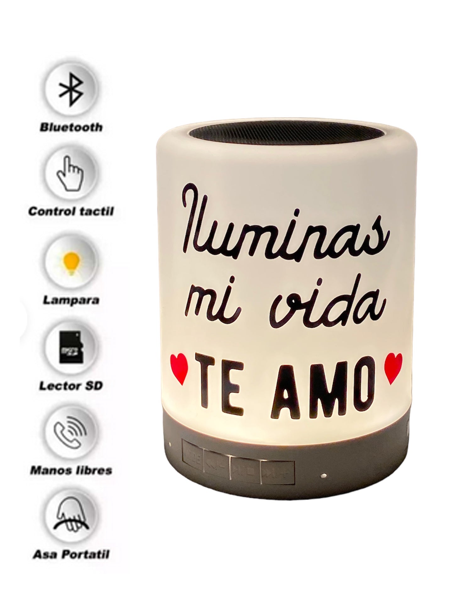 Lámpara bocina bluetooth personalizada